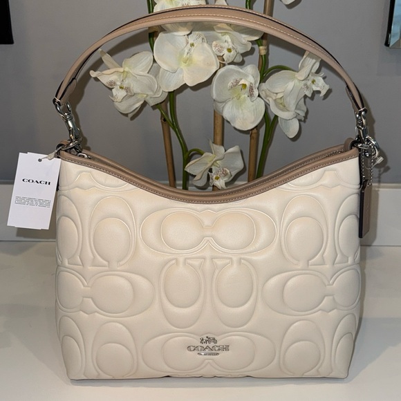 Coach Signature Leather Laurel Shoulder Bag